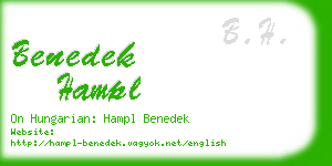 benedek hampl business card